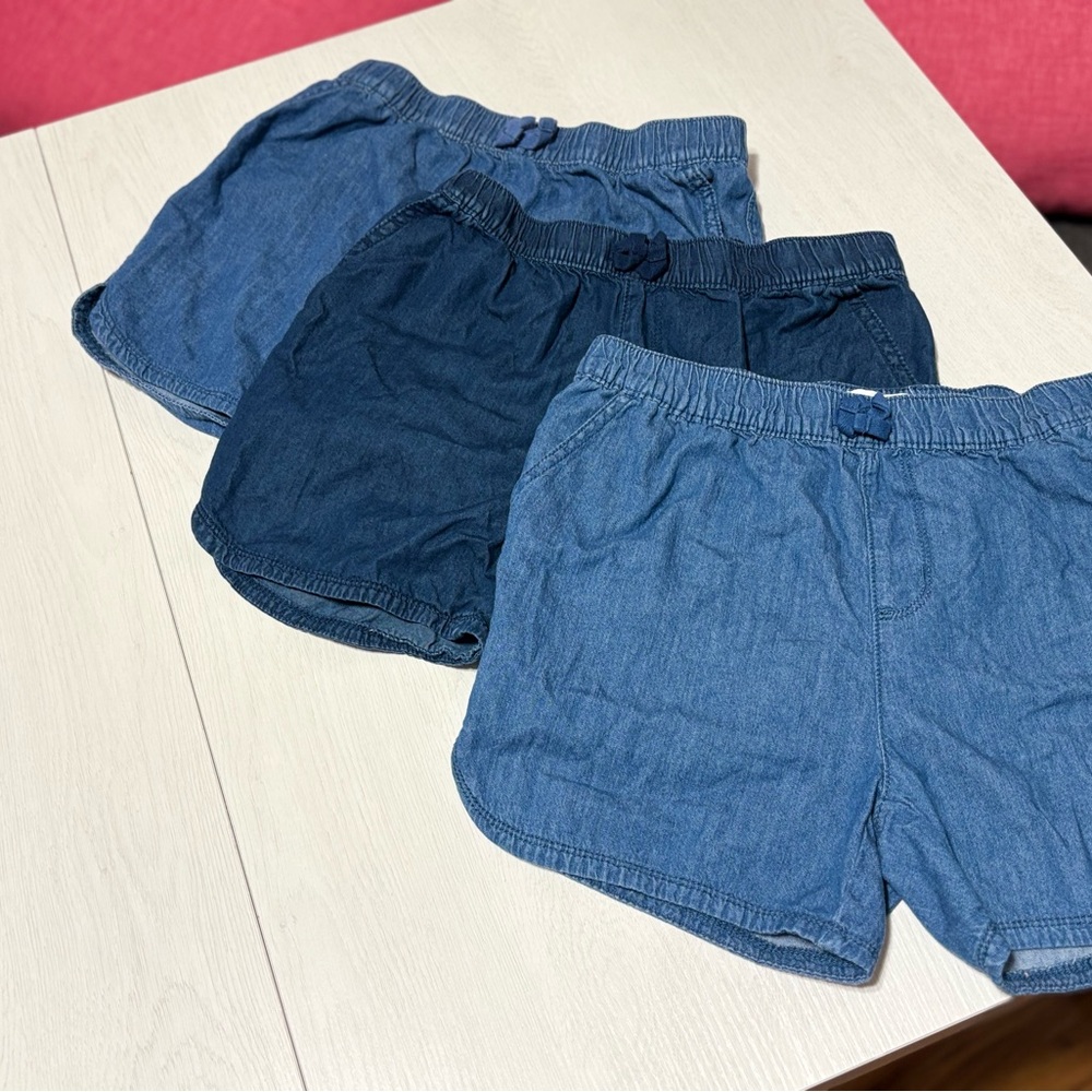All 3 INCLUDED! The Children's Place Blue Denim Shorts Set